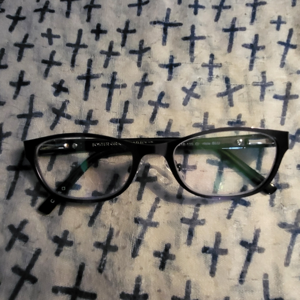 Foster Grant Charlsie Women's Rectangular Reading Glasses Satin Purple - 1.5